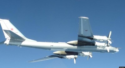 avión militar ruso cerca de Alaska