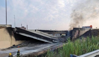 Se derrumba sección de autopista en Filadelfia