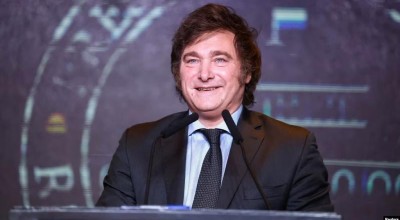Javier Milei tras ganar la presidencia